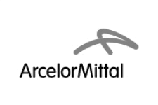 Logo firmy Arcelor Mittal - największego producenta stali w tym stali i prętów zbrojeniowych w Polsce